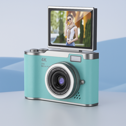 4K Vlogging Camera with Flip Screen - Compact, Portable Digital Recorder