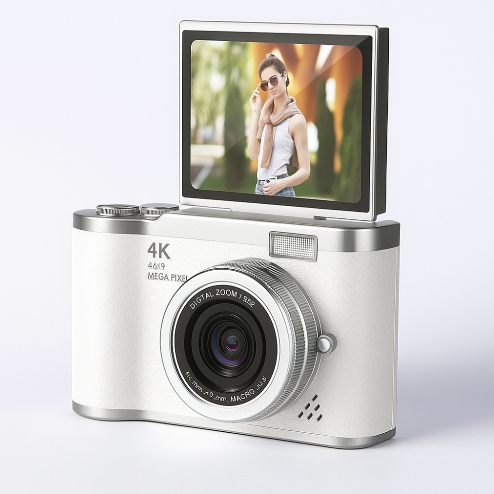 4K Vlogging Camera with Flip Screen - Compact, Portable Digital Recorder