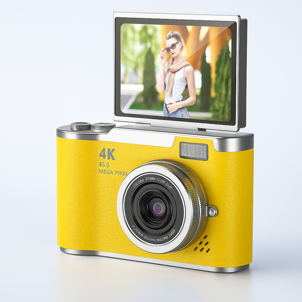 4K Vlogging Camera with Flip Screen - Compact, Portable Digital Recorder