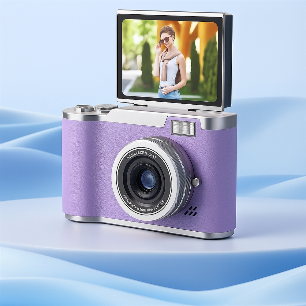4K Vlogging Camera with Flip Screen - Compact, Portable Digital Recorder