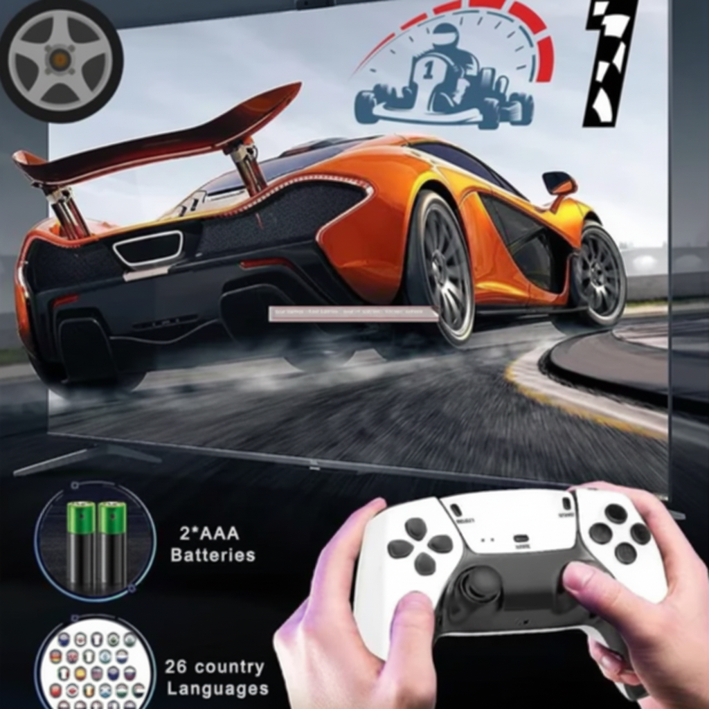 Game Console Stick 4K – Retro Wireless Gaming Controllers
