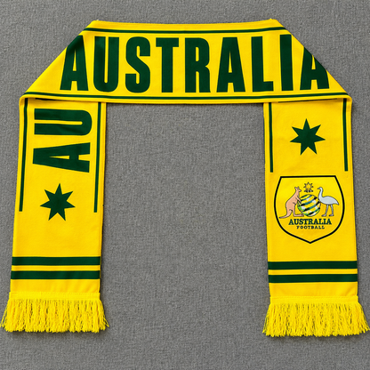 Australia Flag World Cup Soccer Fan Scarf - Show Your Team Spirit
