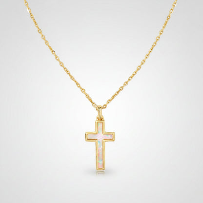 Gold Cross Pendant Necklace - Minimalist Jewelry for Mother's Day Gift