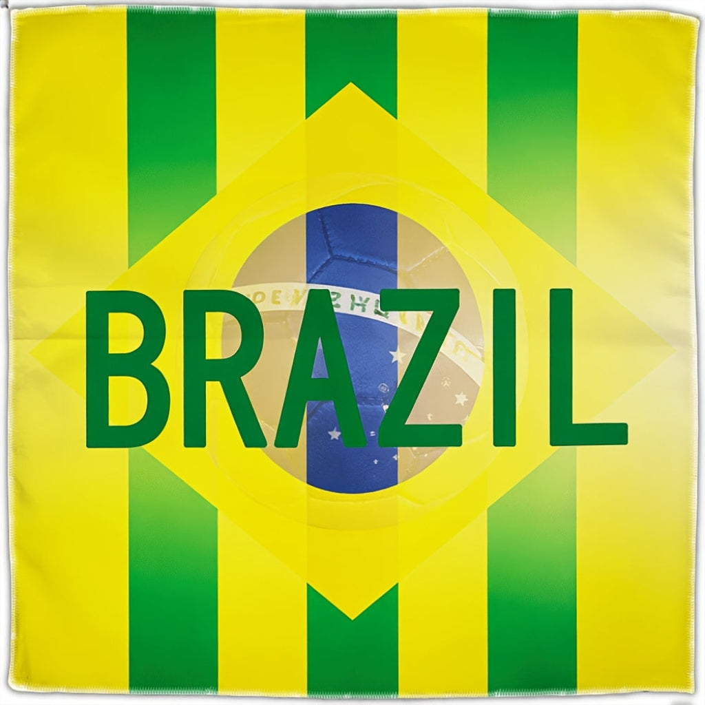 Brazil Flag Beach Towel - Square, Travel-Ready Blanket for Beach, Pool & On-the-Go