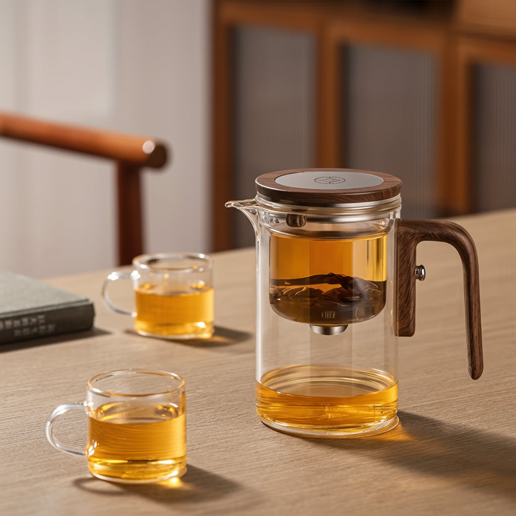 Glass Teapot with Infuser for Loose-Leaf Tea - Elegant Pitcher & Tea Maker