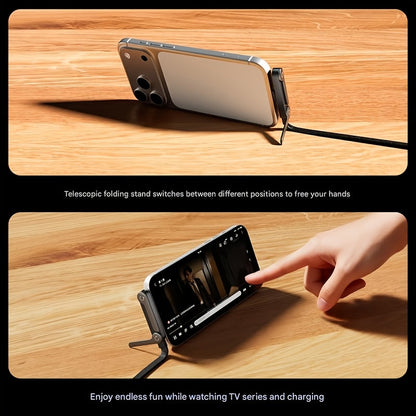 240W Fast-Charging Phone Holder with Cable Stand – Plastic Desk Dock