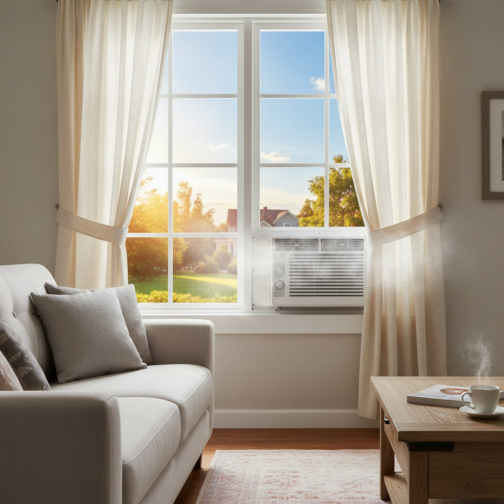 Compact 5000 BTU Window Air Conditioner — Efficient Cooling for Small Rooms