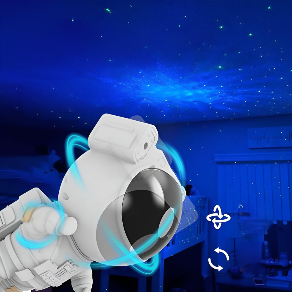 Astronaut LED Night Light with Star Projector - Cosmic Room Decor Lamp
