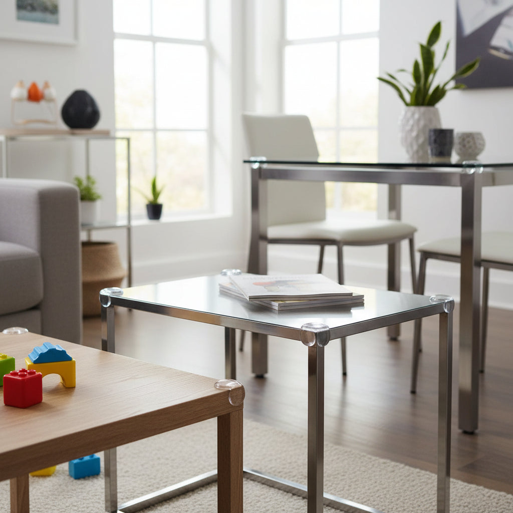 Clear PVC Corner Guards for Tables - Child Safety Edge Protectors