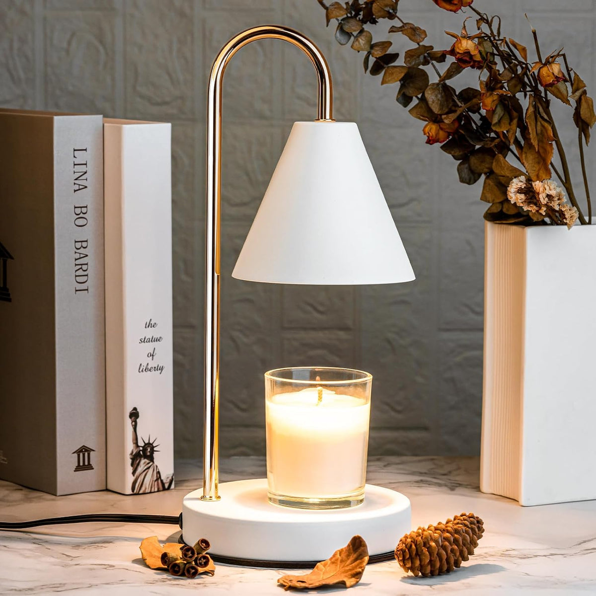 Electric Wax Warmer Table Lamp - Melt Wax and Create Cozy Candlelight