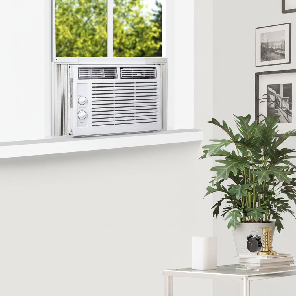 Compact 5000 BTU Window Air Conditioner — Efficient Cooling for Small Rooms