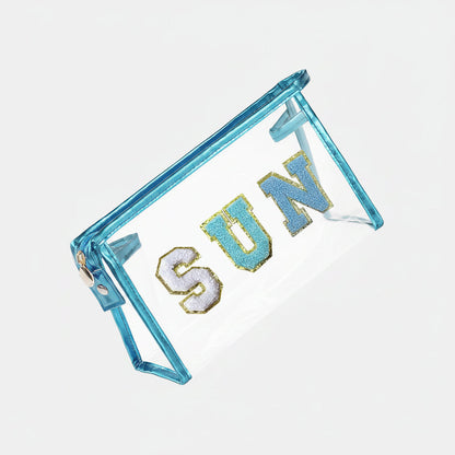 Clear Travel Makeup Bag - Transparent Cosmetic Pouch for Beach Trips, Ideal Mother's Day Gift