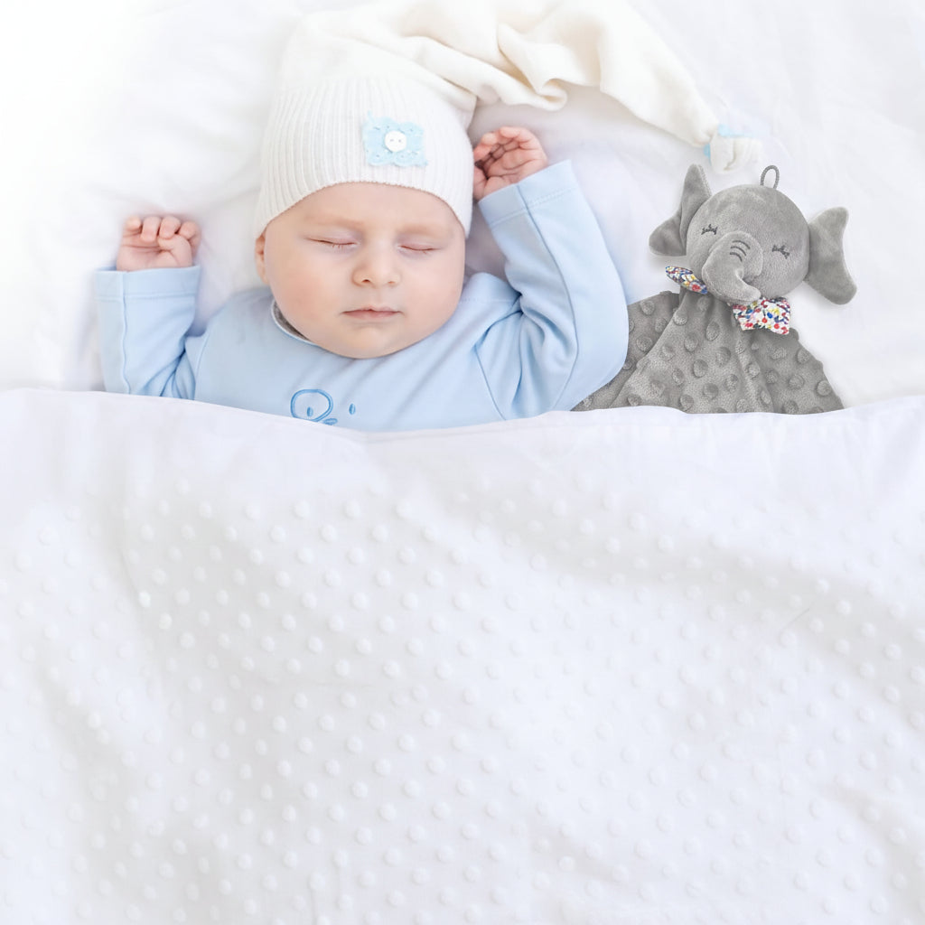 Elephant Plush Lovey Baby Security Blanket — Ultra-Soft Comforter for Instant Snuggles