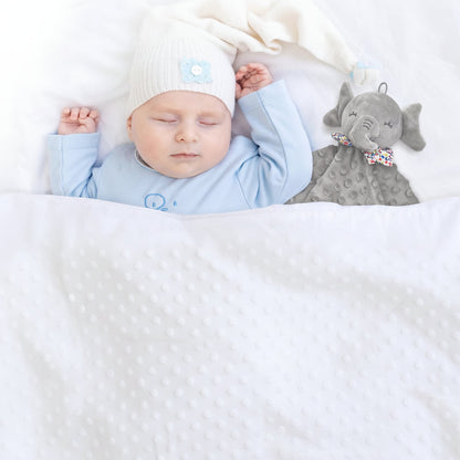 Elephant Plush Lovey Baby Security Blanket — Ultra-Soft Comforter for Instant Snuggles