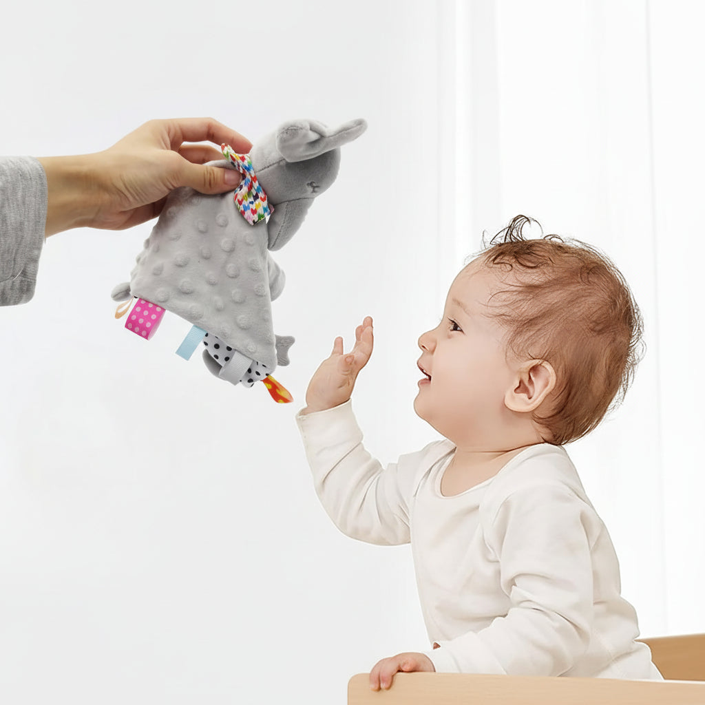 Elephant Plush Lovey Baby Security Blanket — Ultra-Soft Comforter for Instant Snuggles