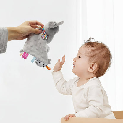 Elephant Plush Lovey Baby Security Blanket — Ultra-Soft Comforter for Instant Snuggles