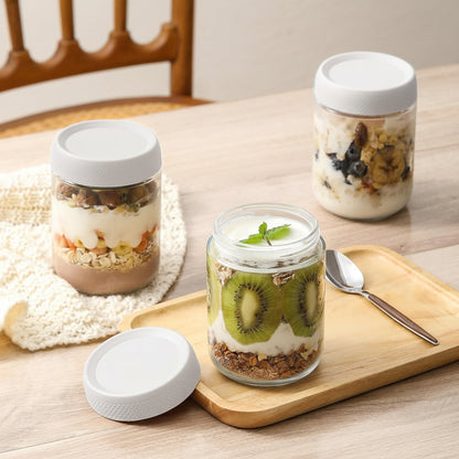 Airtight Glass Food Storage Jars – Stackable Kitchen Containers Set for Freshness and Pantry Organization