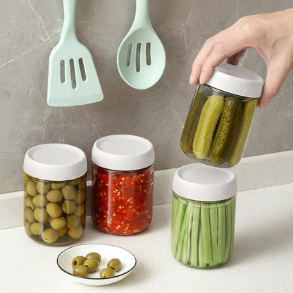 Airtight Glass Food Storage Jars – Stackable Kitchen Containers Set for Freshness and Pantry Organization