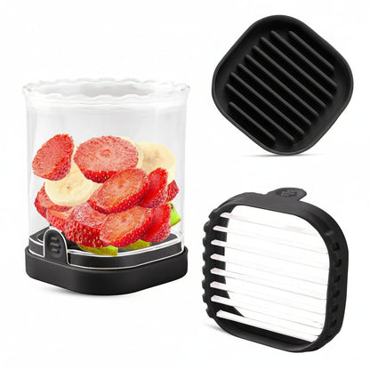 8-Blade Fruit Slicer – Easy-to-Use Strawberry Cutter for Quick Fruit Salads
