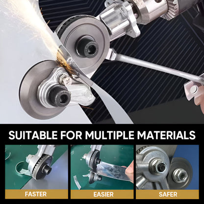 Double-Head Sheet Nibbler Drill Attachment for Metal Cutting