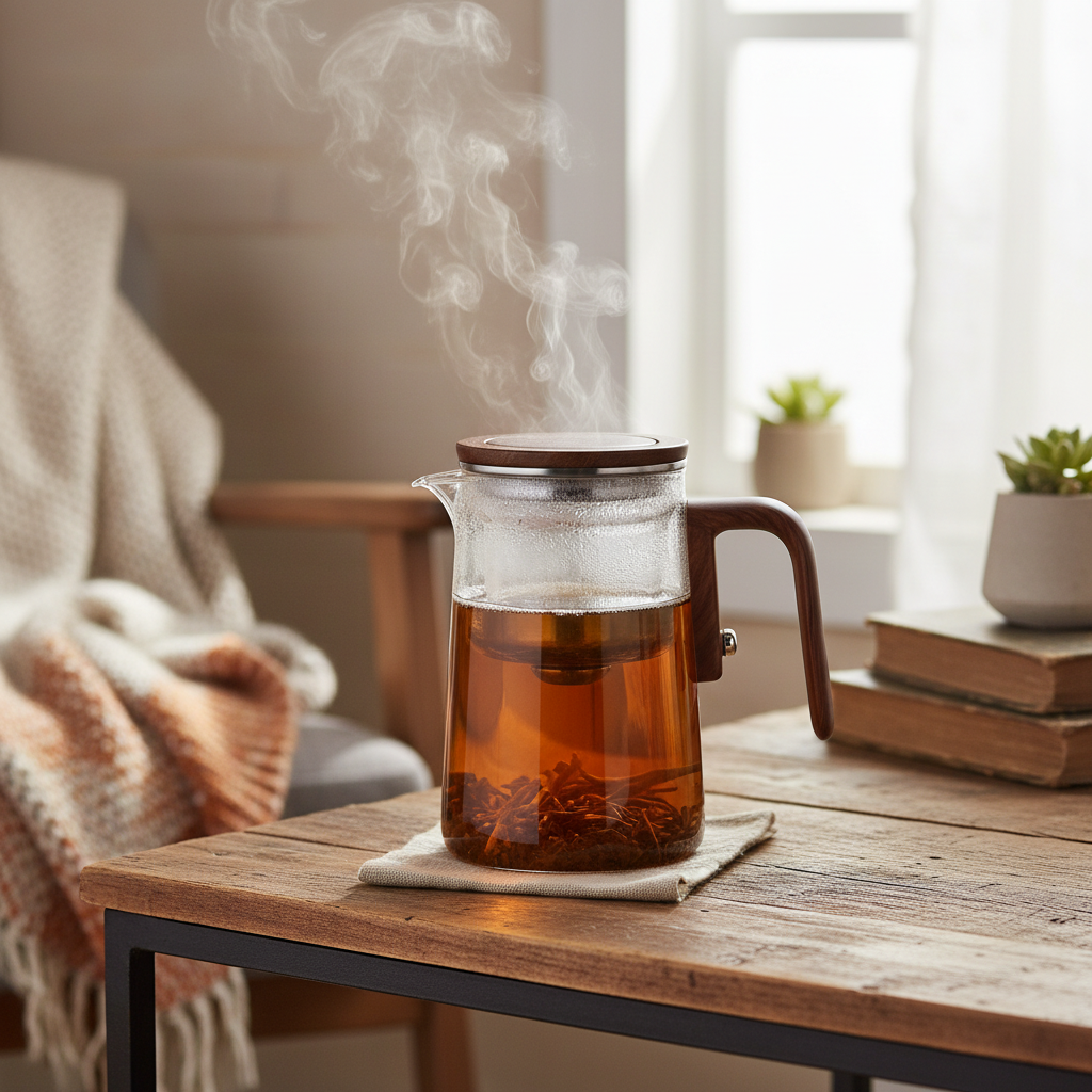 Glass Teapot with Infuser for Loose-Leaf Tea - Elegant Pitcher & Tea Maker