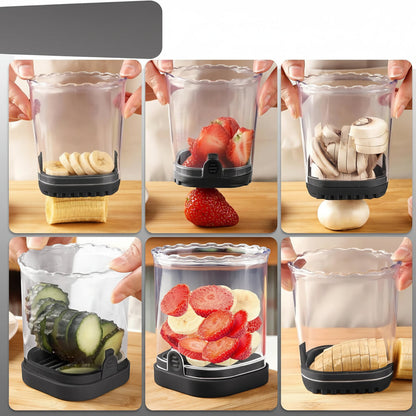 8-Blade Fruit Slicer – Easy-to-Use Strawberry Cutter for Quick Fruit Salads