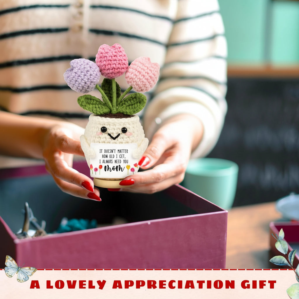 Handmade Crochet Flower Desk Decor – The Perfect Mother's Day Gift