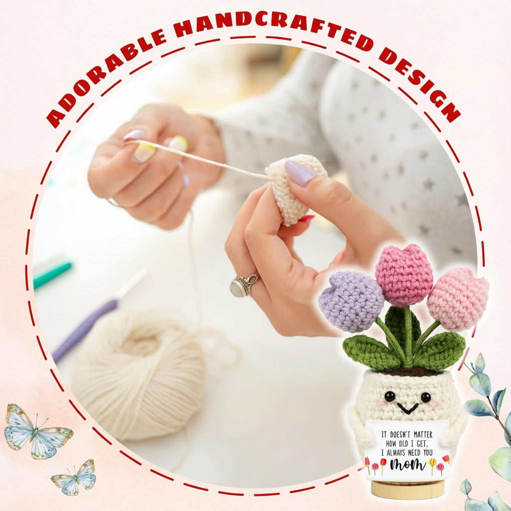 Handmade Crochet Flower Desk Decor – The Perfect Mother's Day Gift