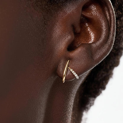 Gold Geometric Stud Earrings – Elegant Mother's Day Gift for Her