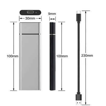 Aluminum Portable External Hard Drive – Sleek, Durable Storage Solution