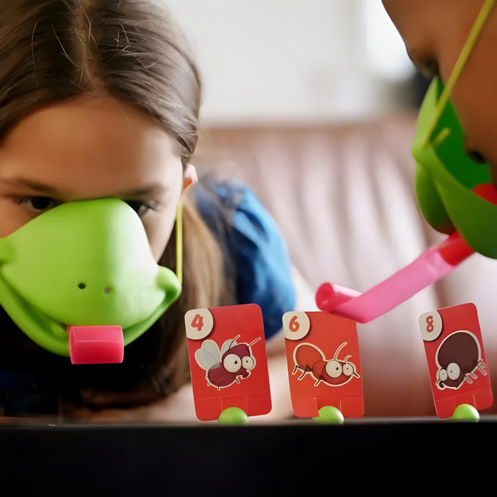 Chameleon Mask Tongue Challenge: Fun Kids Party Board Game with Skill-Set Challenges