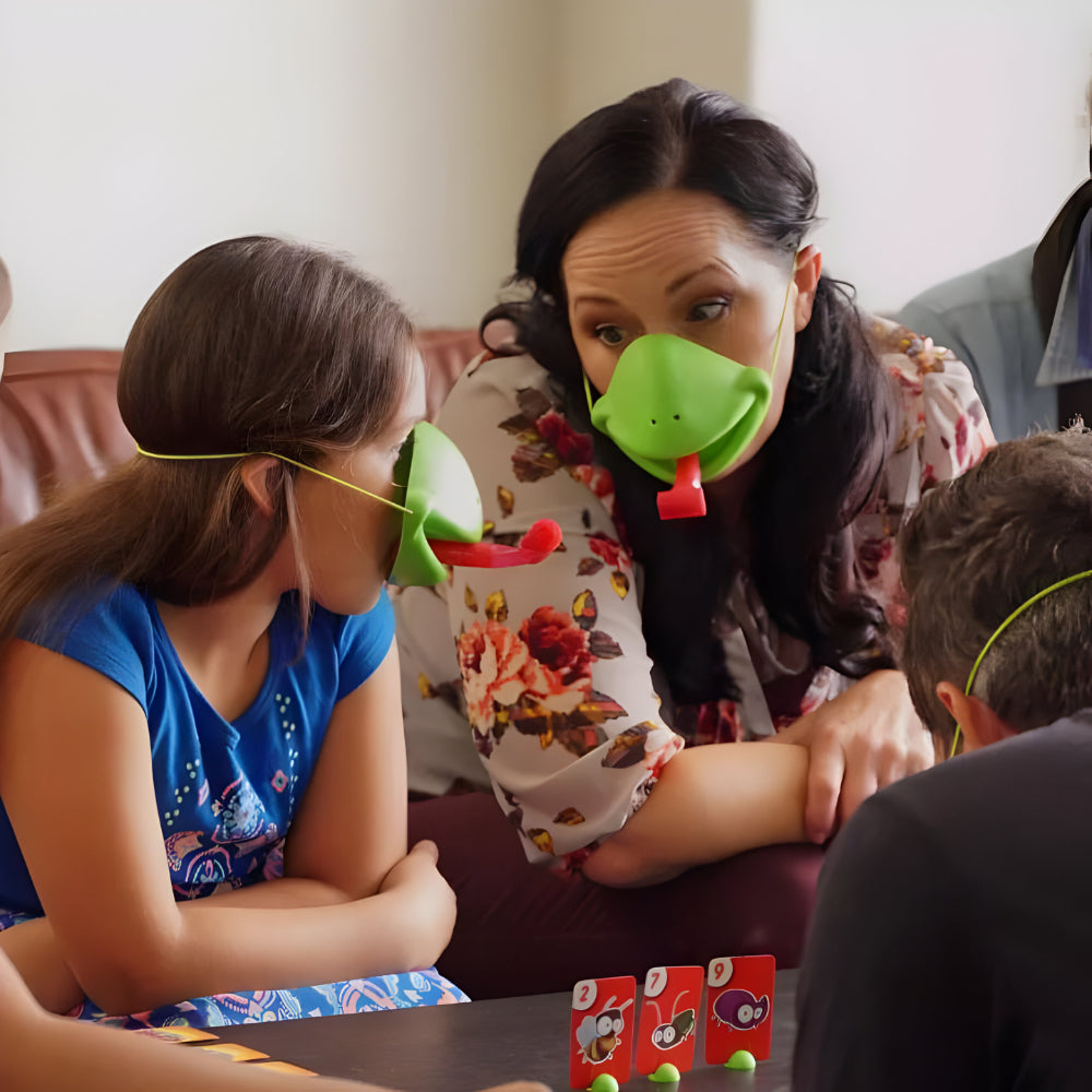 Chameleon Mask Tongue Challenge: Fun Kids Party Board Game with Skill-Set Challenges