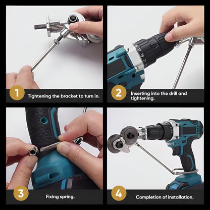 Double-Head Sheet Nibbler Drill Attachment for Metal Cutting