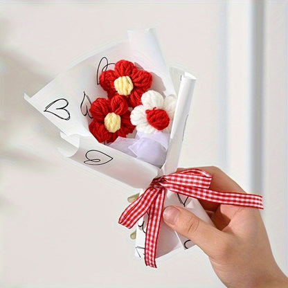 Handmade Flower Bouquet - Mother's Day Gift with Mini Wrapped Decoration