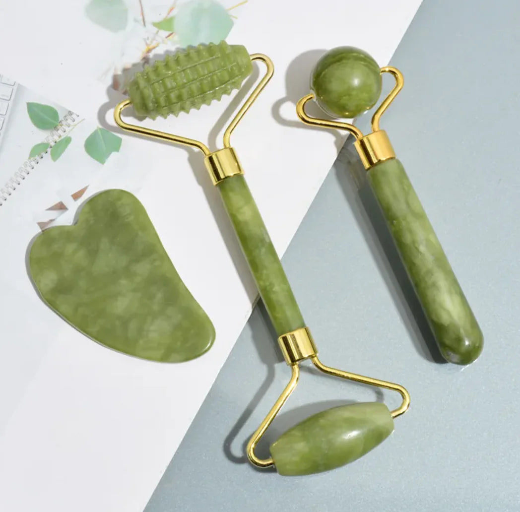 Jade Face Roller Set