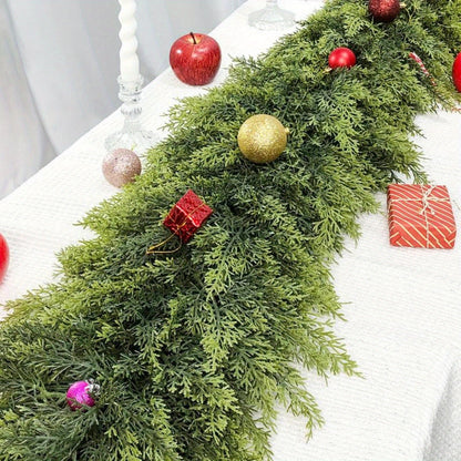 Elegant Artificial Christmas Garland – Art Deco Greenery for Mantle and Stair Trim
