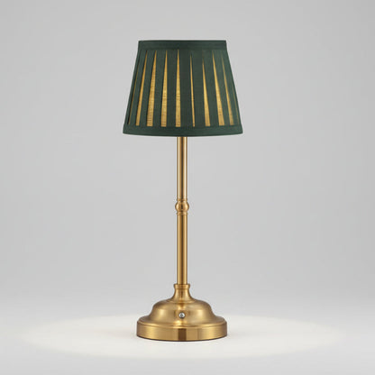 Brass Table Lamp - Cordless, Rechargeable LED with Touch-Activated Dimming