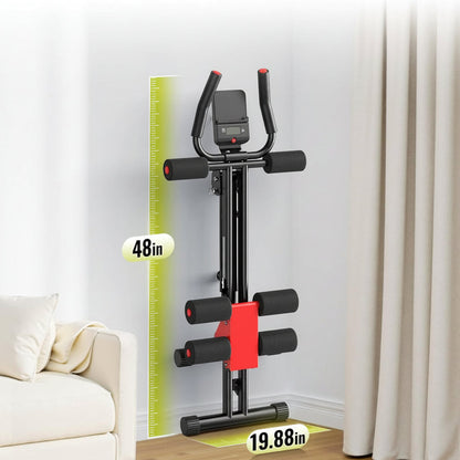 Adjustable Ab Trainer Exercise Machine with Steel Frame for Home Core Workouts