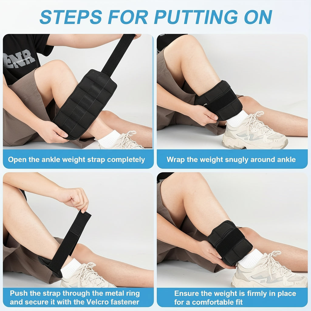 Adjustable Ankle Weights for Leg Training – Comfortable, Durable Fitness Set