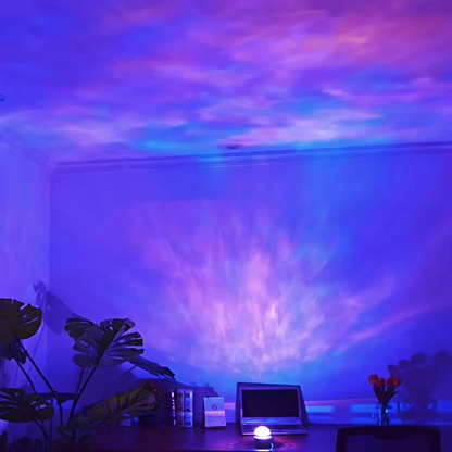 Galaxy Projector LED Light with Aurora Effect for a Dreamy Bedroom Atmosphere
