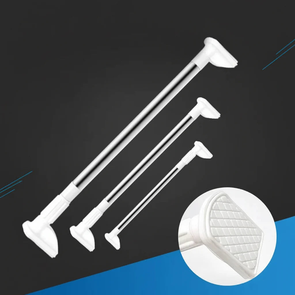 Adjustable Tension Curtain Rod - No-Drill Installation for Shower & Window