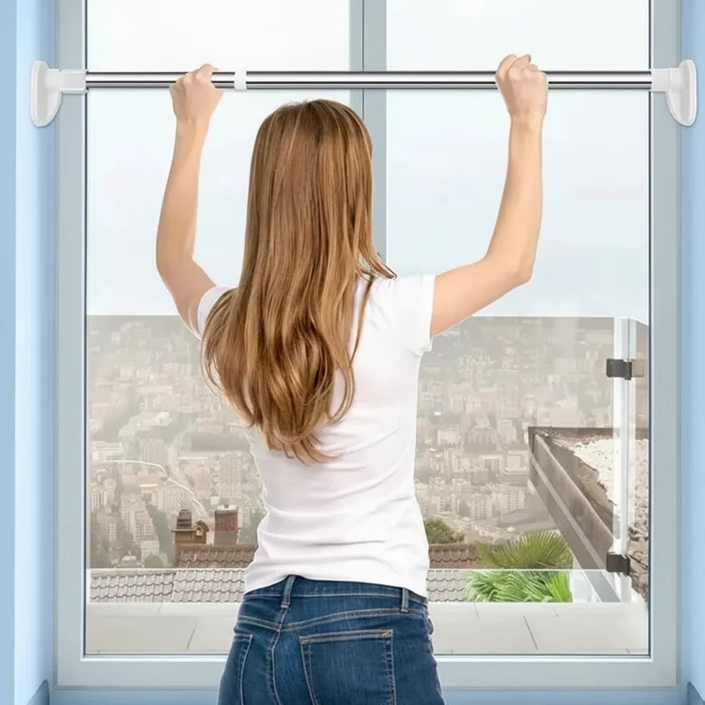 Adjustable Tension Curtain Rod - No-Drill Installation for Shower & Window