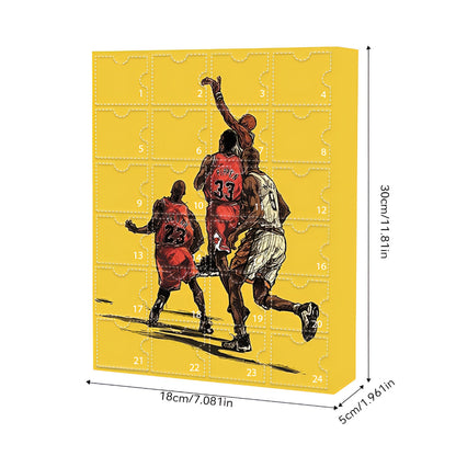 Basketball Advent Calendar: Collectible Figure Toy Set