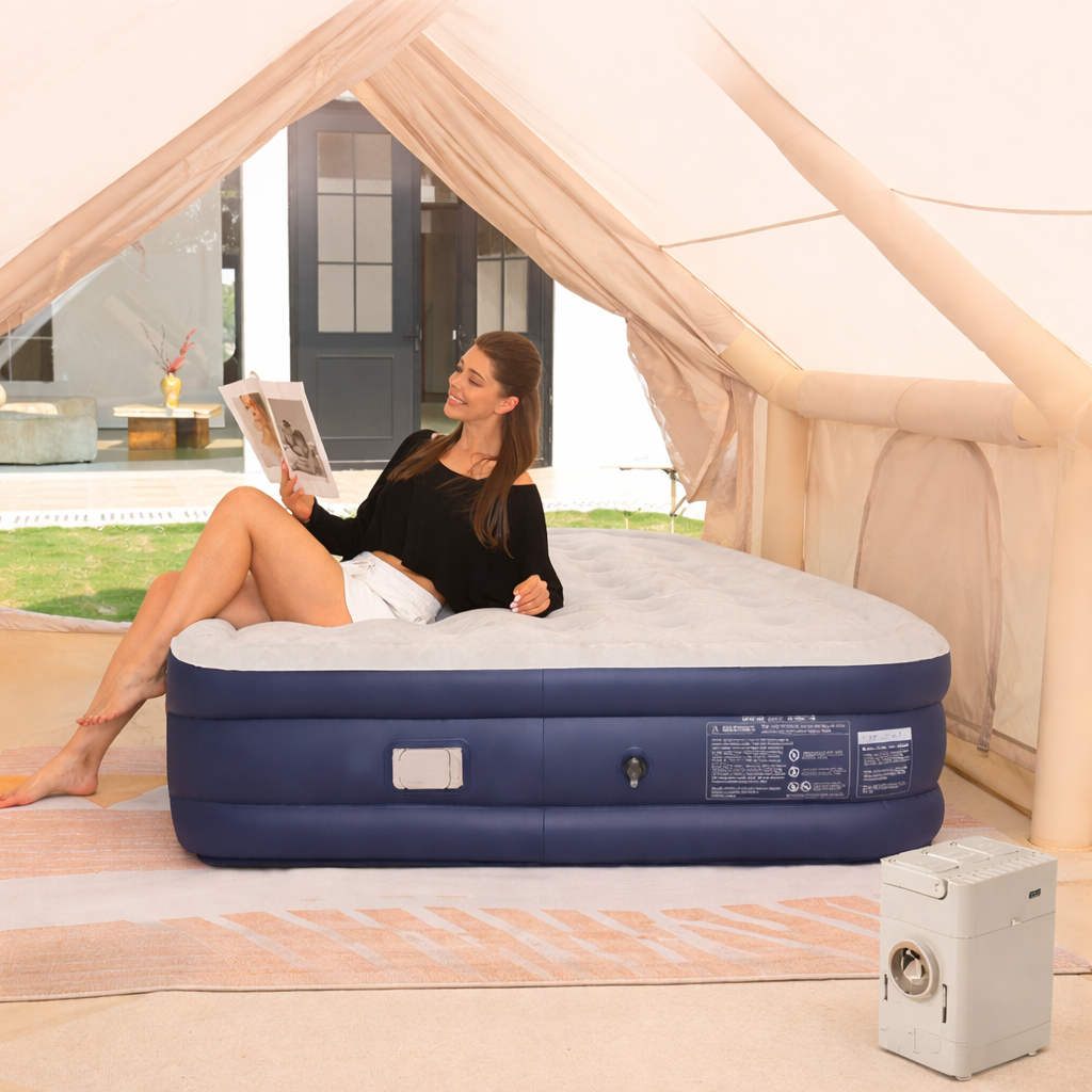 Double-Thick Self-Inflating Camping Air Mattress – Easy Setup Air Bed