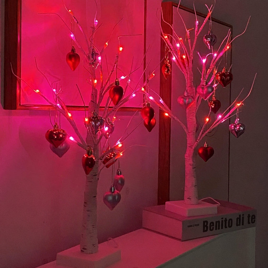 Birch Tree Heart LED Table Lamp - Valentine’s Day Home Decor