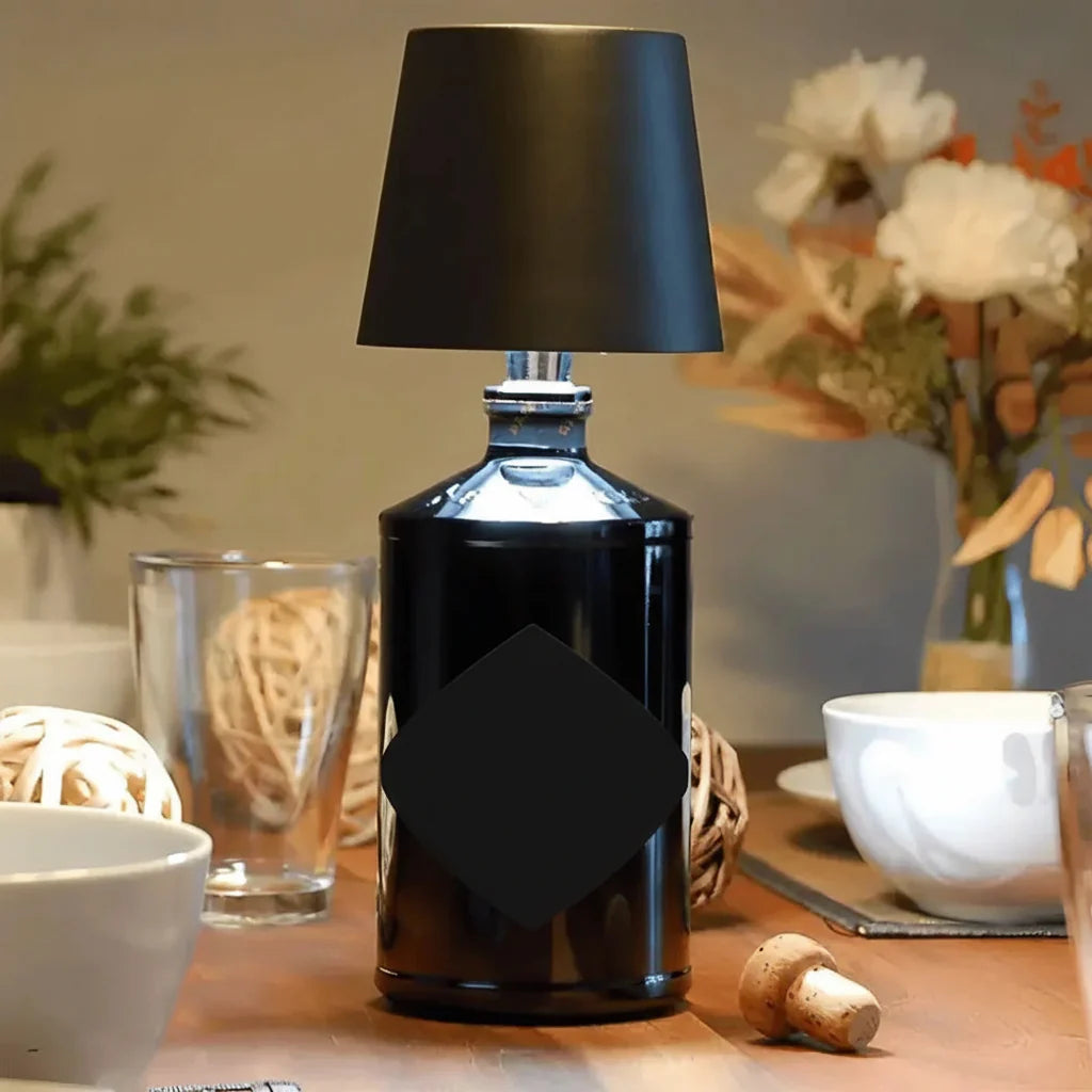 Bottle Table Lamp LED - Decorative Night Light & Mood Lamp for Desk