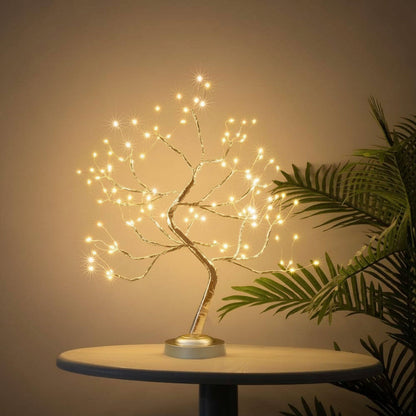 Bonsai Tree Table Lamp with LED Light - Cozy, Decorative Home Decor Accent