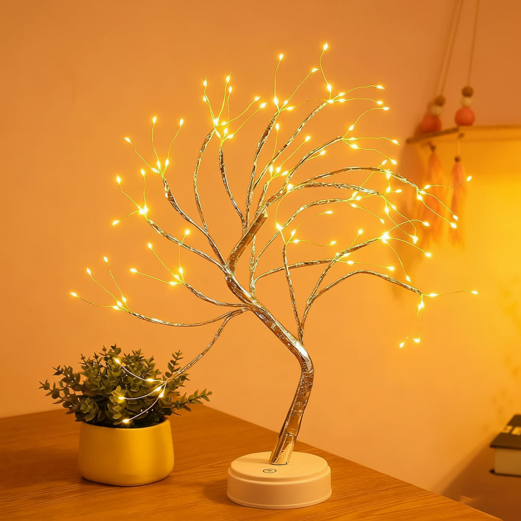 Bonsai Tree Table Lamp with LED Light - Cozy, Decorative Home Decor Accent