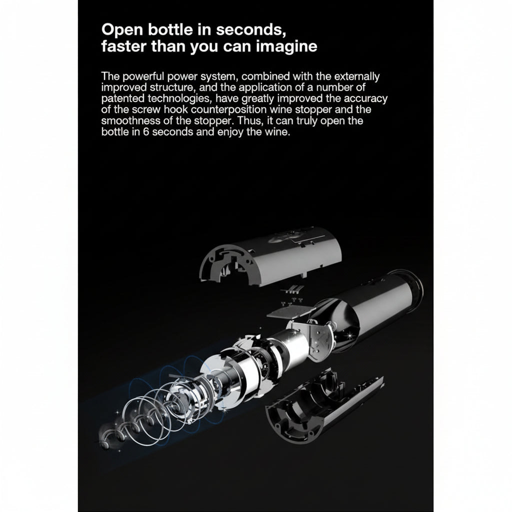 Electric Wine Opener – Automatic Corkscrew for Effortless Bottle Opening