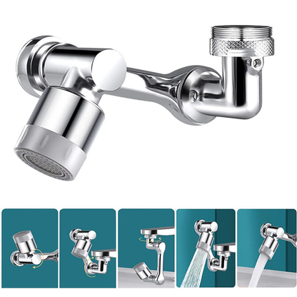 Copper Rotating Faucet Extender with Splash Filter and Aerator Attachment